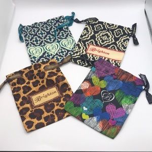 Brighton Set of 4 Drawstring Jewelry Pouches/Bags- Set #4